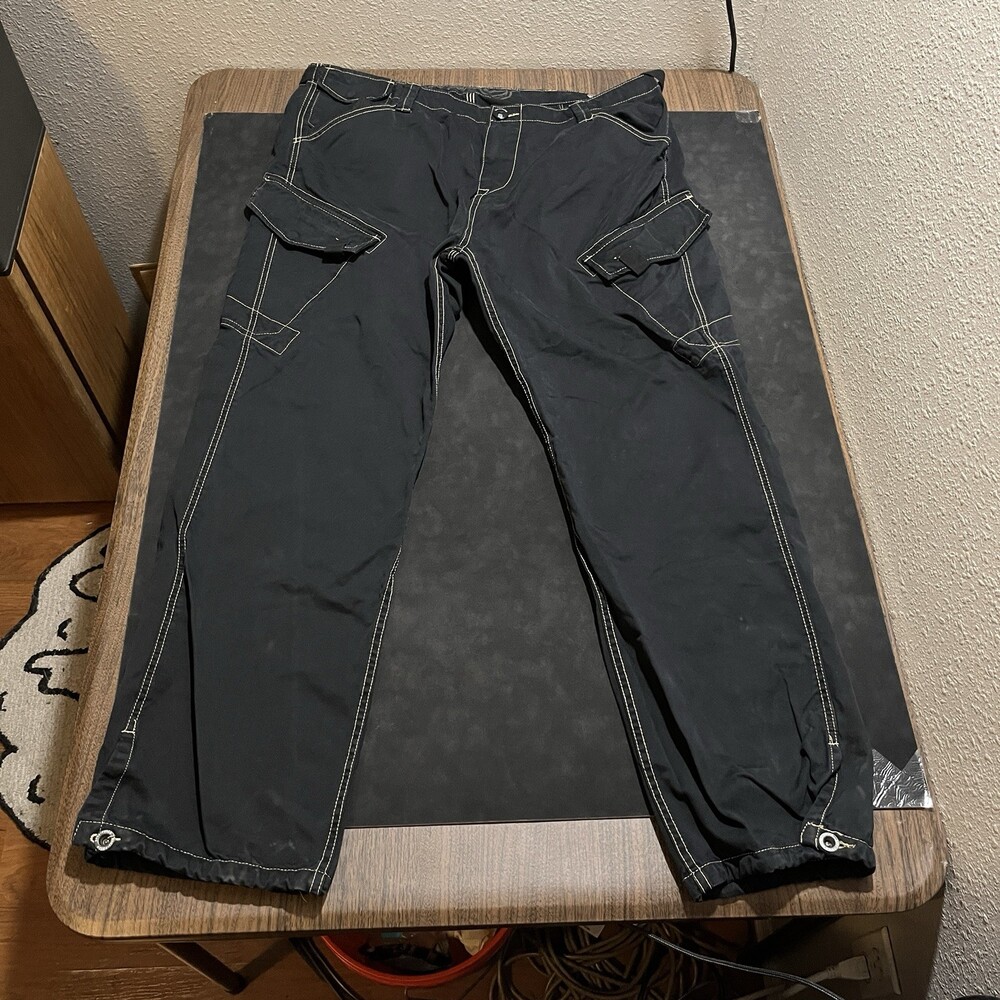 Machine Jeans Vintage size 42 Black Baggy Y2K JNCO Denim Wide Leg Cargo Pocket